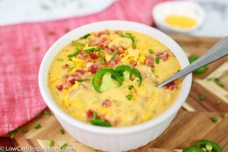 Keto Bacon Cheddar Soup Recipe Low Carb Inspirations