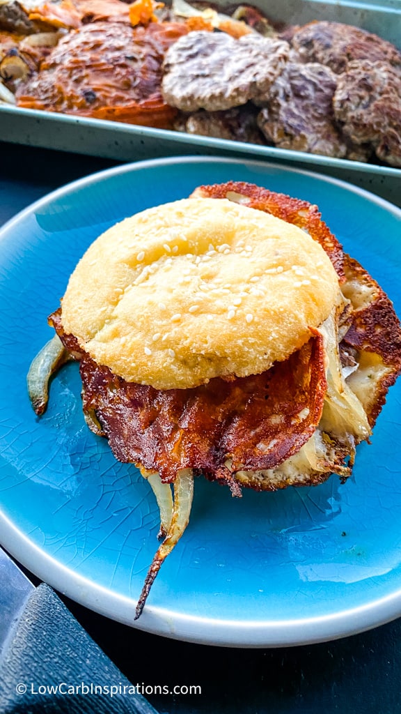 OMG! Keto SMASH BURGERS with crispy fried cheese!! SO GOOD!!