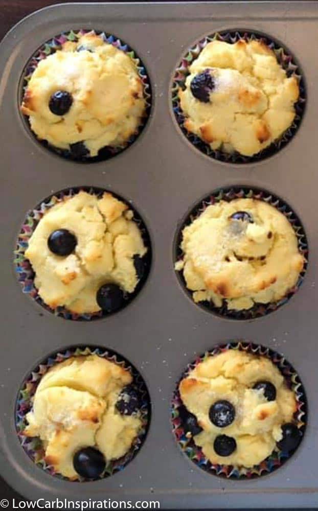 close up of keto muffins recipe in a muffin pan