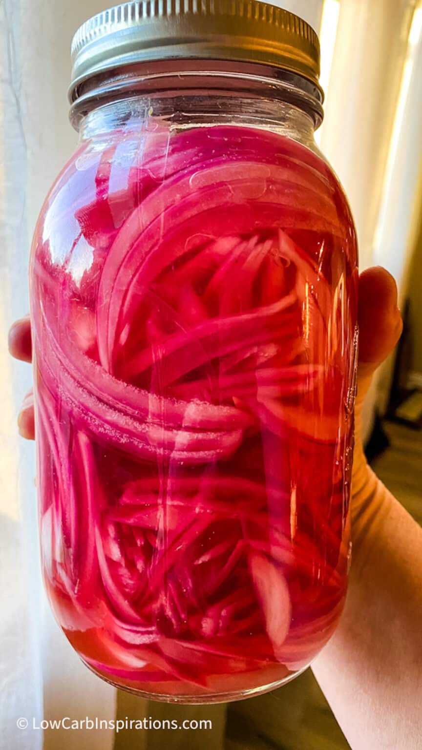 Sugar Free Pickled Red Onions Low Carb Inspirations