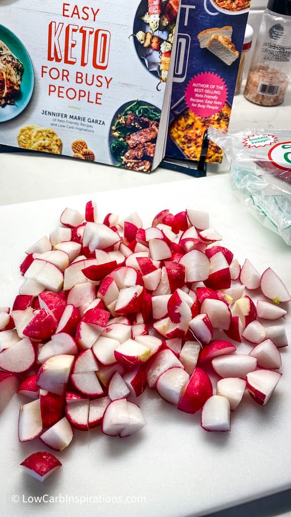 Keto Grilled Radishes made on the Blackstone Griddle Grill 