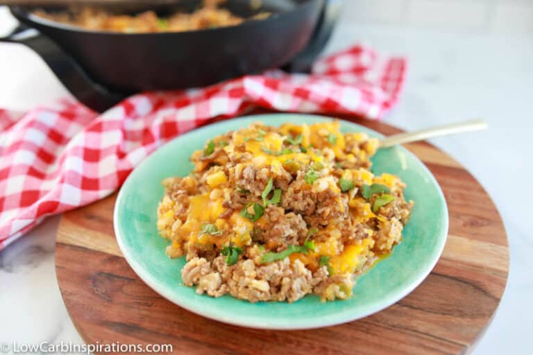 Creamy Ground Beef Cauliflower Hash Recipe - Low Carb Inspirations