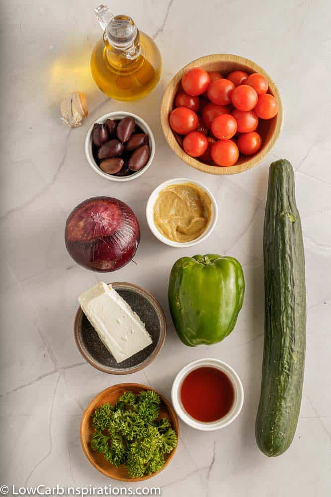 Traditional Greek Salad Recipe ingredients
