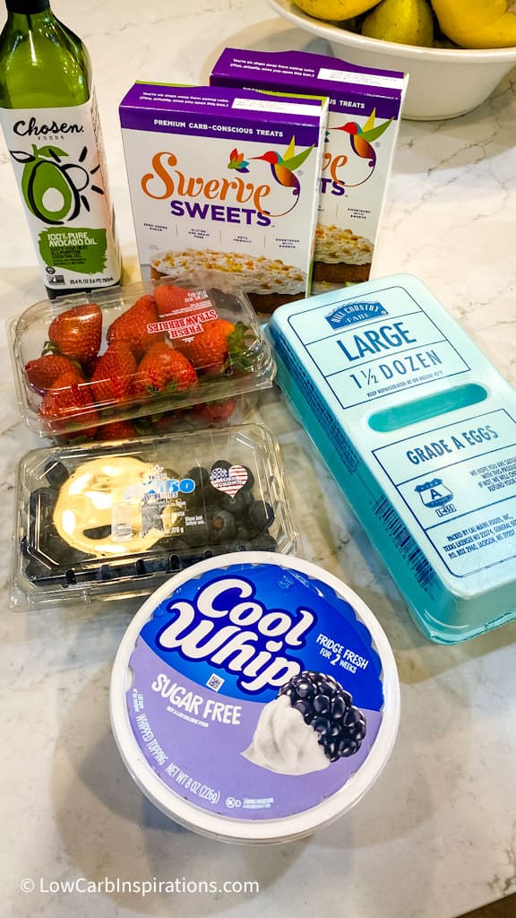 Keto Poke Cake Recipe ingredients