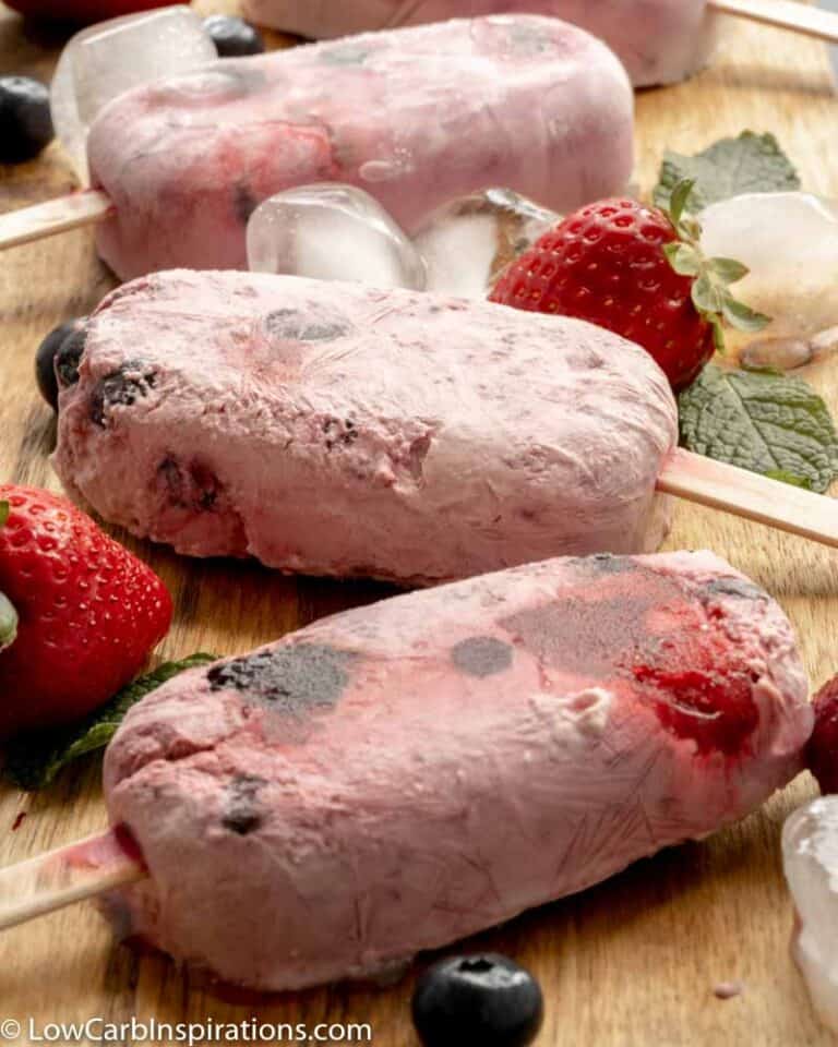 Keto Triple Berry Popsicles Recipe Low Carb Inspirations
