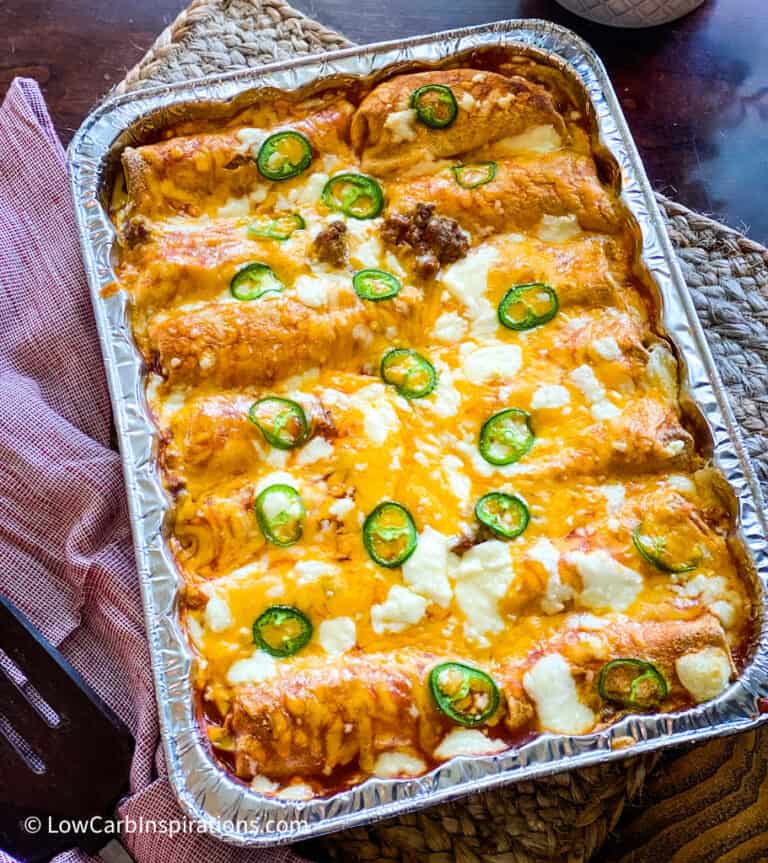 Easy Keto Beef and Cheese Enchiladas Recipe - Low Carb Inspirations