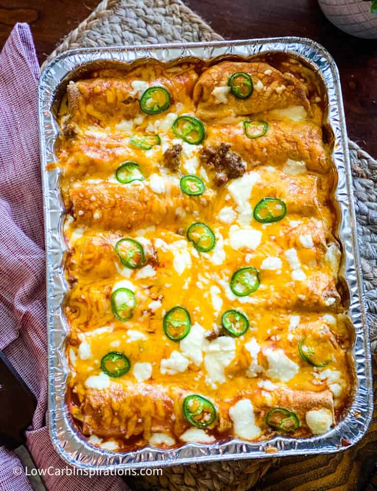 Easy Keto Beef and Cheese Enchiladas Recipe