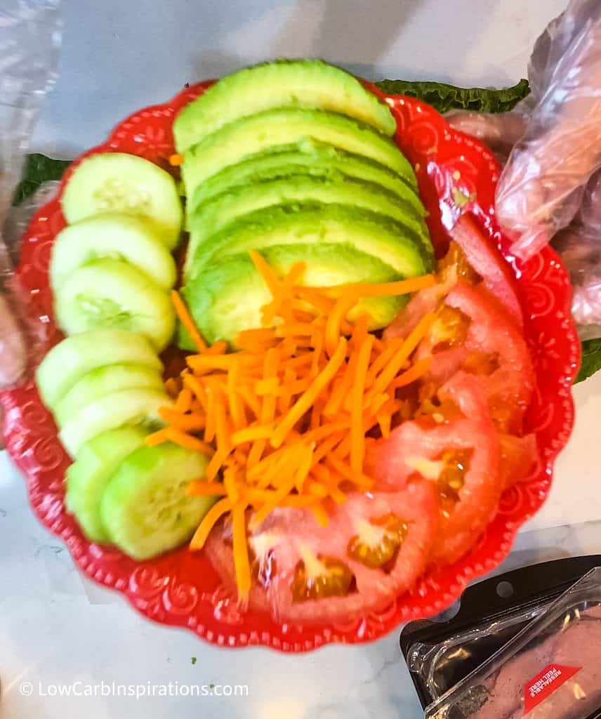 Vegegtable options for Lettuce Wrap Sandwich