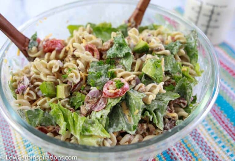 Low Carb BLT Pasta Salad - Low Carb Inspirations