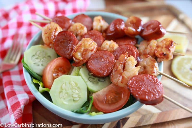 Easy BBQ Kebab Recipe with Sausage and Shrimp