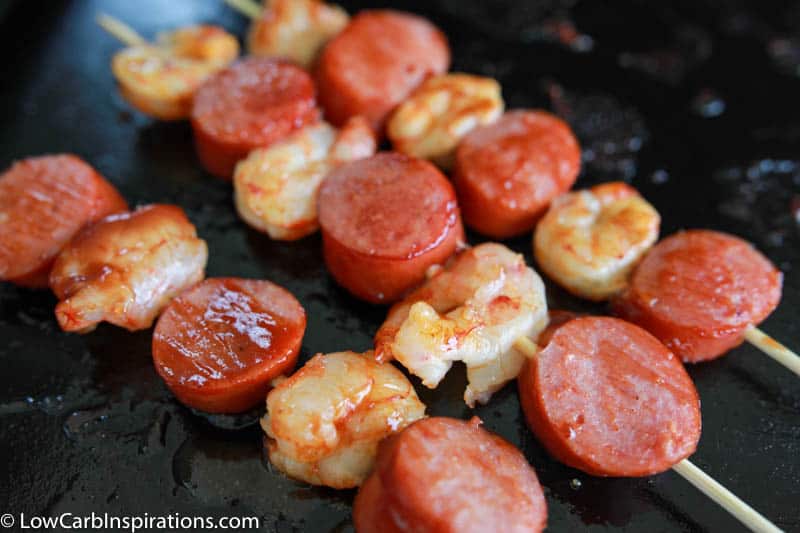 Easy BBQ Sausage and Shrimp Kabobs Recipe