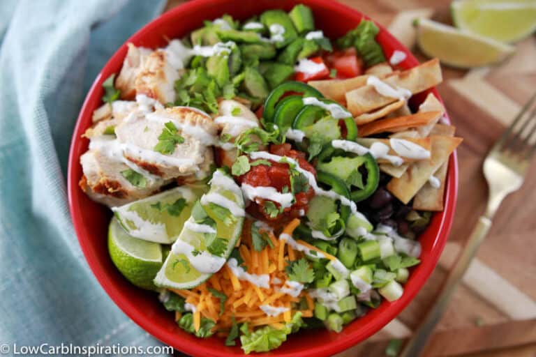 Keto Tex Mex Salad with Grilled Chicken - Low Carb Inspirations