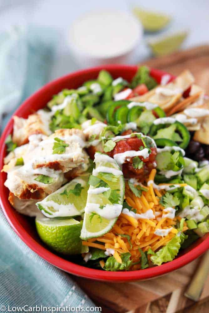 Keto Tex Mex Salad with Grilled Chicken