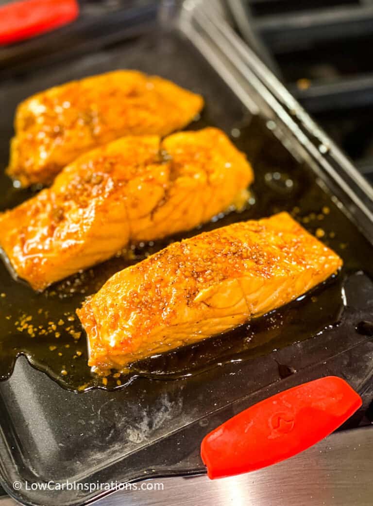 Keto Glazed Garlic Salmon Recipe Low Carb Inspirations