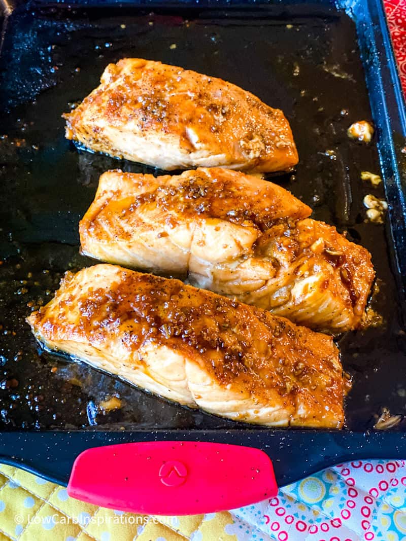 Keto Glazed Garlic Salmon Recipe