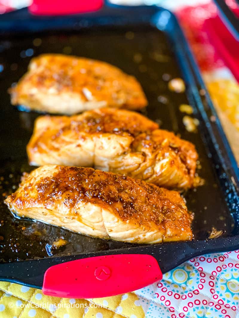 Keto Glazed Garlic Salmon Recipe