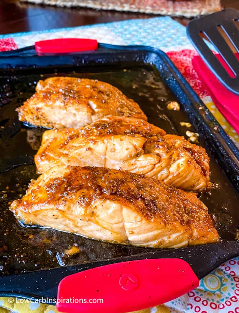 Keto Glazed Garlic Salmon Recipe - Low Carb Inspirations