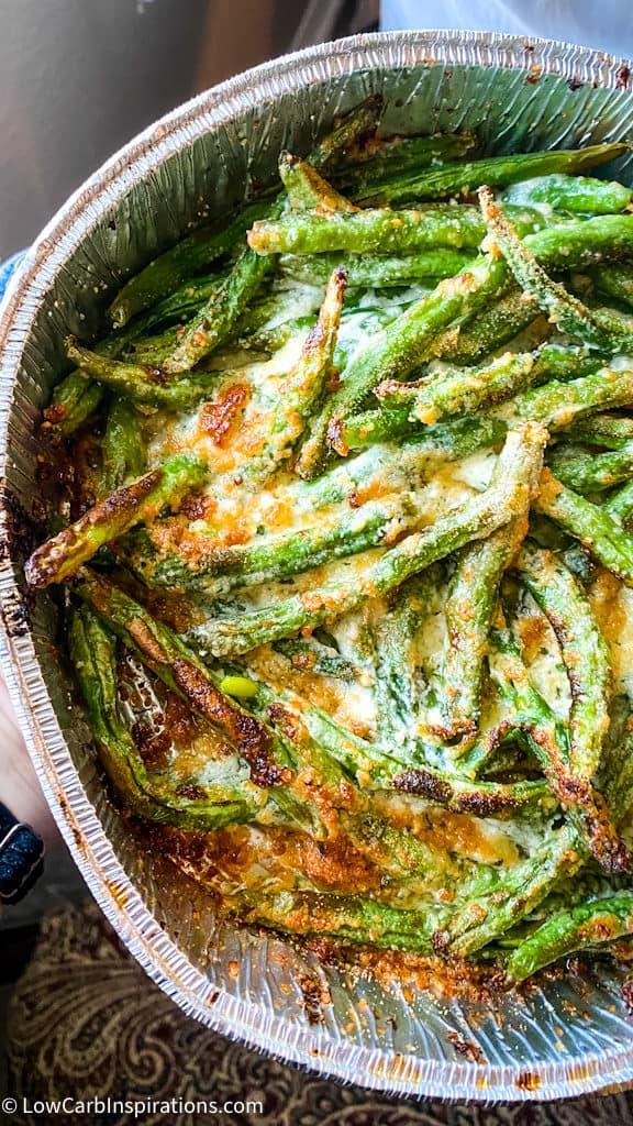 Air Fryer Parmesan Garlic Green Beans Low Carb Inspirations