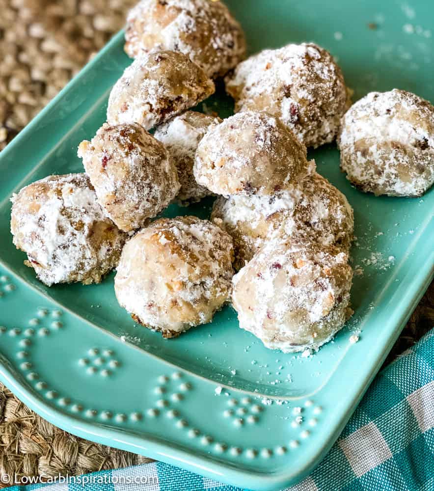The Easiest Keto Pecan Snowball Cookies