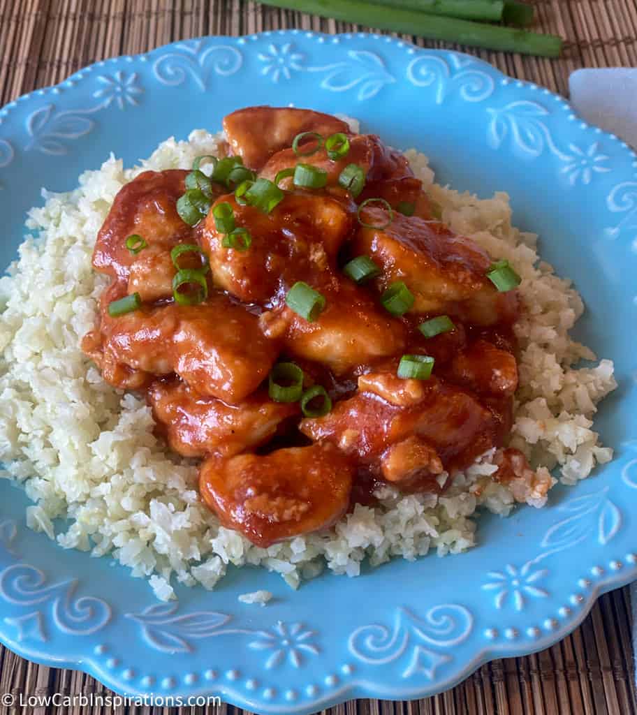 Keto Orange Chicken Recipe made with only 3 ingredients