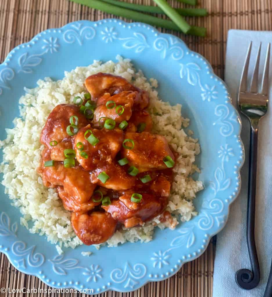 Keto Orange Chicken Recipe made with only 3 ingredients