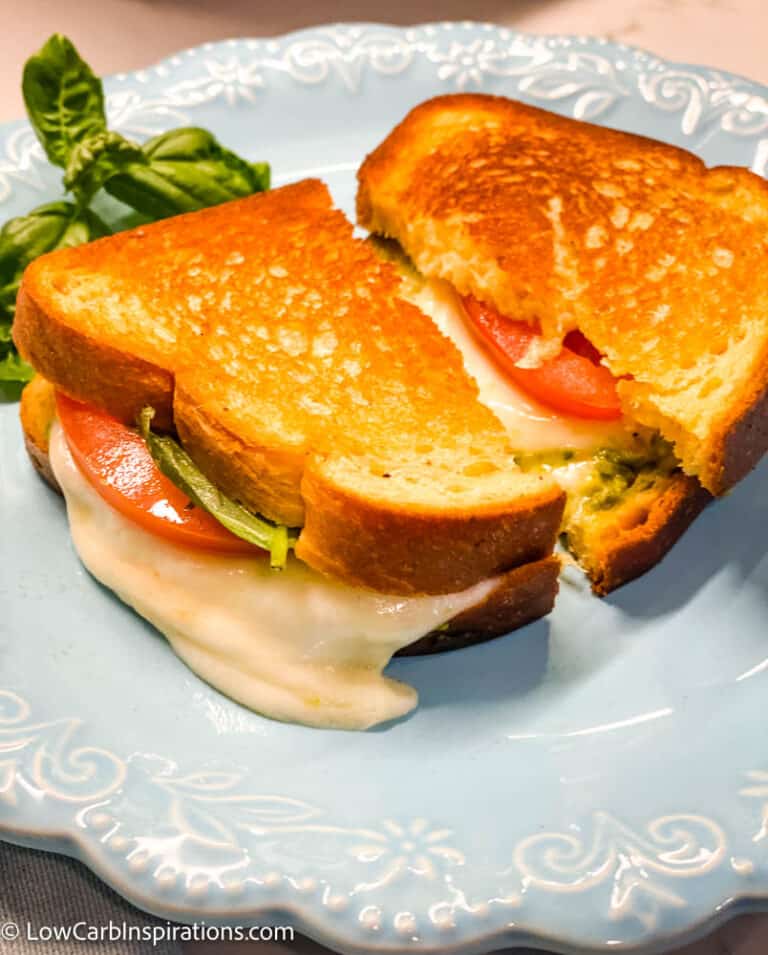 Low Carb Tomato and Mozzarella Grilled Sandwich