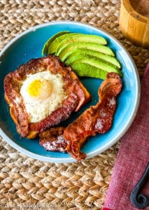 Easy Air Fryer Egg Toast with Bacon - Low Carb Inspirations