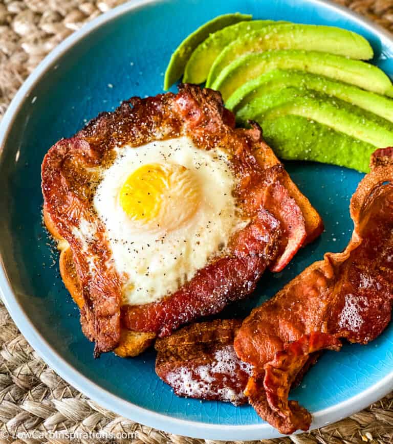 Easy Air Fryer Egg Toast with Bacon