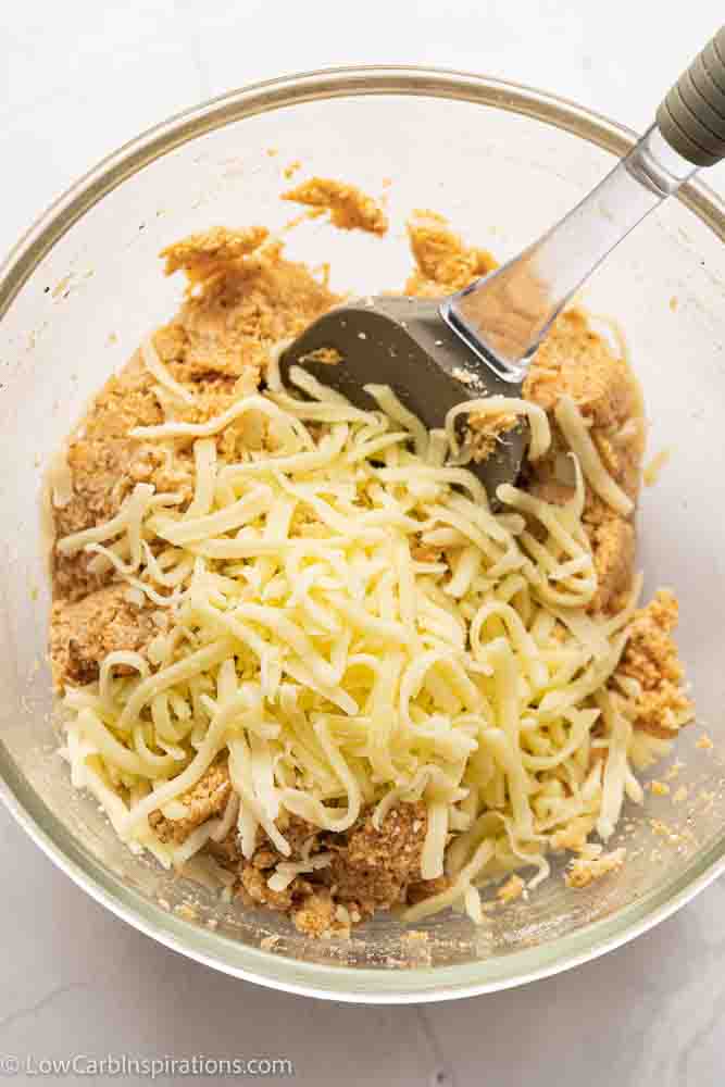 cauliflower mixture with cheese on top