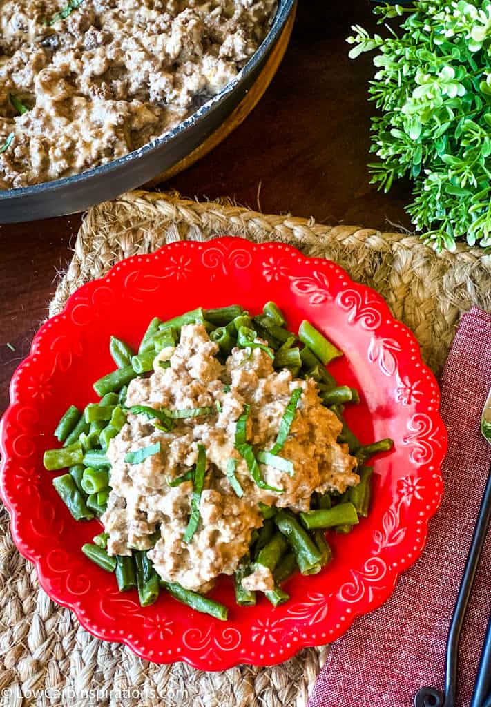 Keto Beef Stroganoff (made with hamburger)