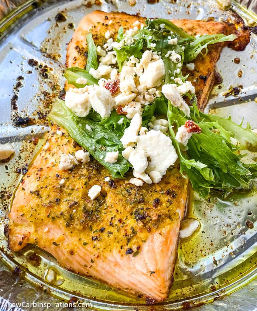 Keto Crusted Salmon Recipe made in the air fryer