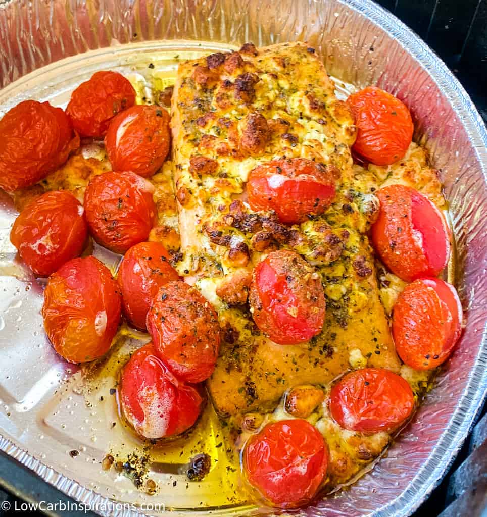 Keto Crusted Salmon Recipe made in the air fryer