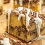 close up of coffee cake recipe