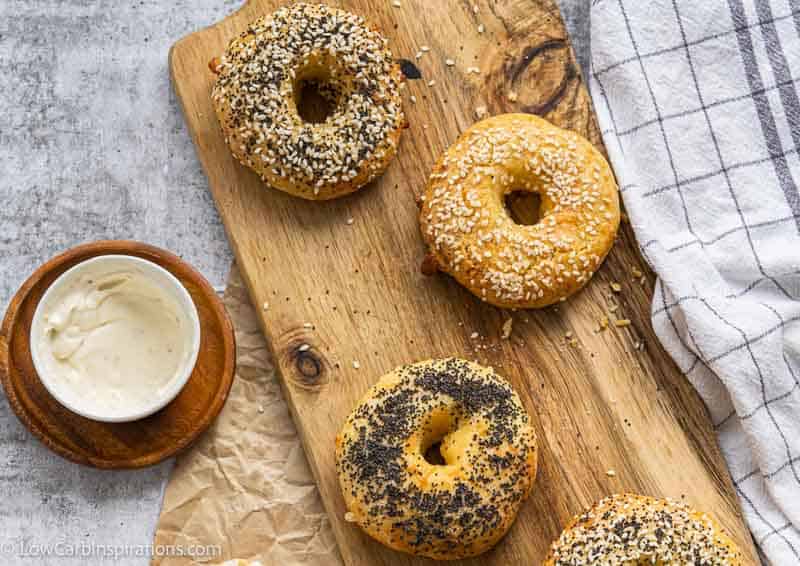 Easy Low Carb Bagels made with Almond Flour