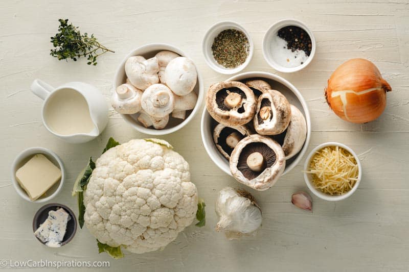 Creamy Keto Mushroom Cauliflower Rice Risotto