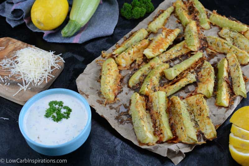 Crispy Ranch Zucchini Fries (baked and air fryer version)