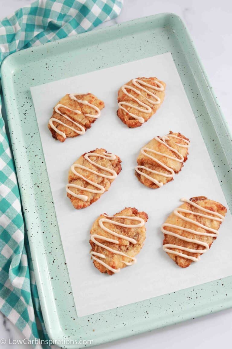 Healthy Cinnamon Croissants with icing Low Carb Inspirations