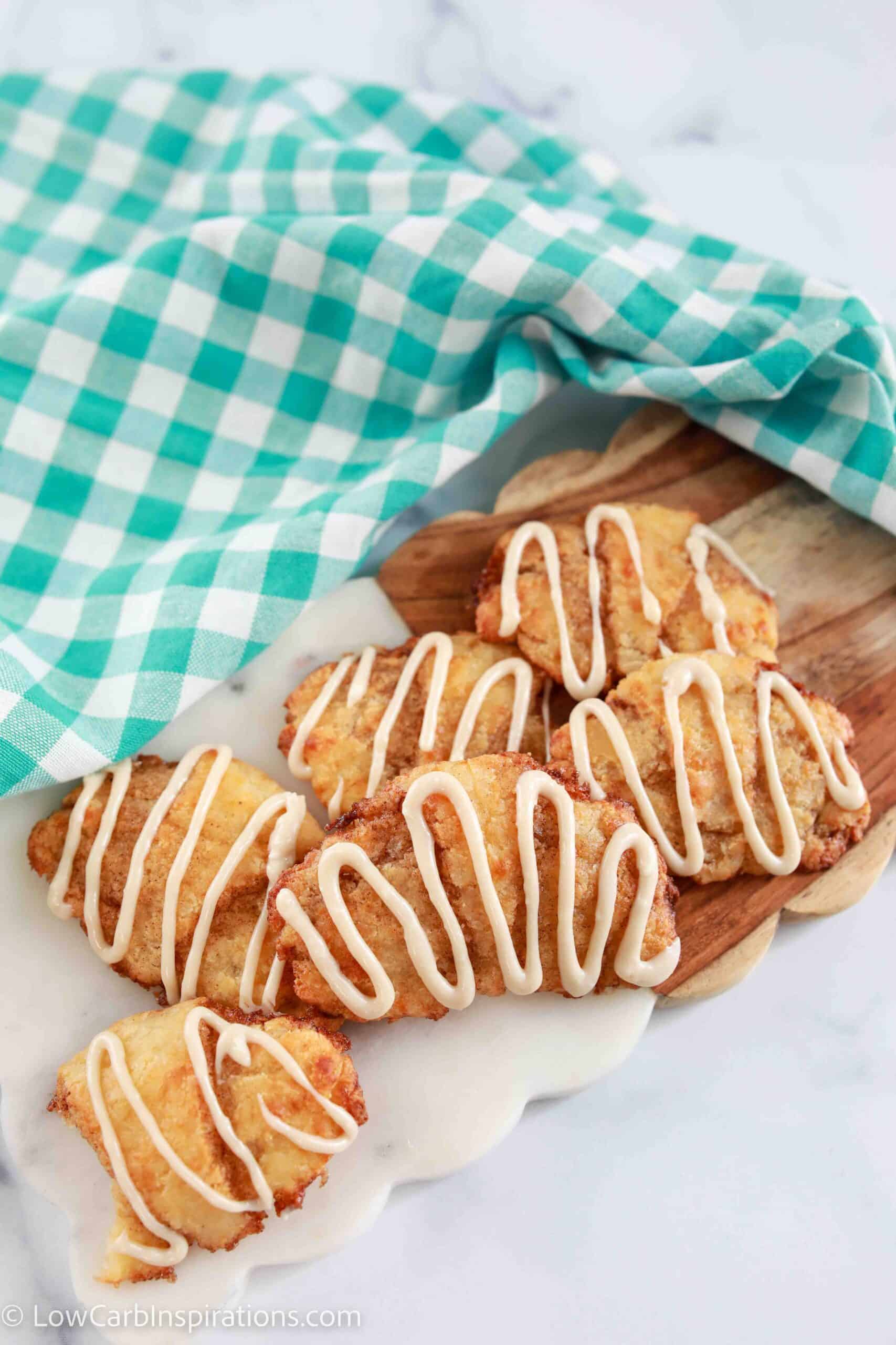 Healthy Cinnamon Croissants with icing