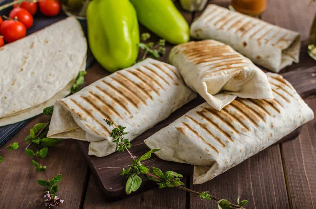 Low carb high protein burritos made with cottage cheese for extra creaminess!