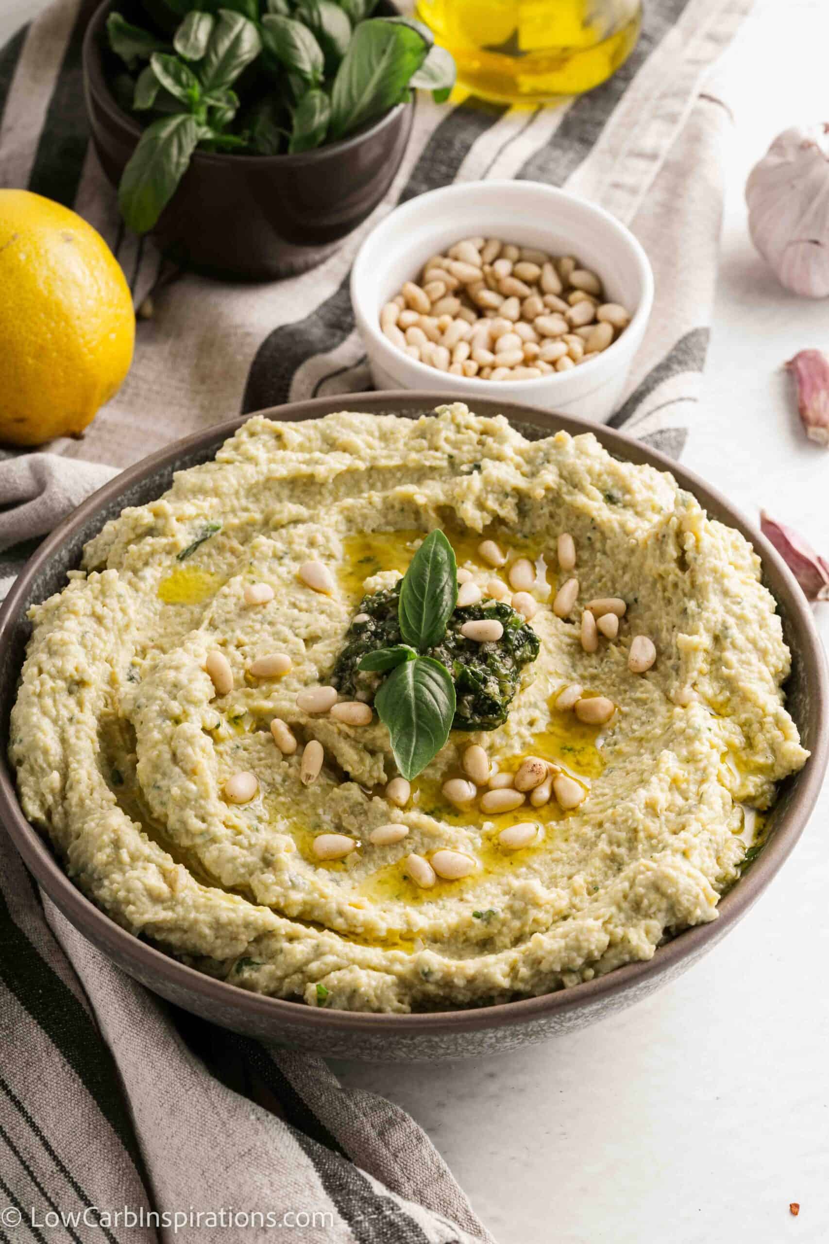 Low Carb Pesto Hummus Recipe: A Delicious and Nutritious Dip for Snacking