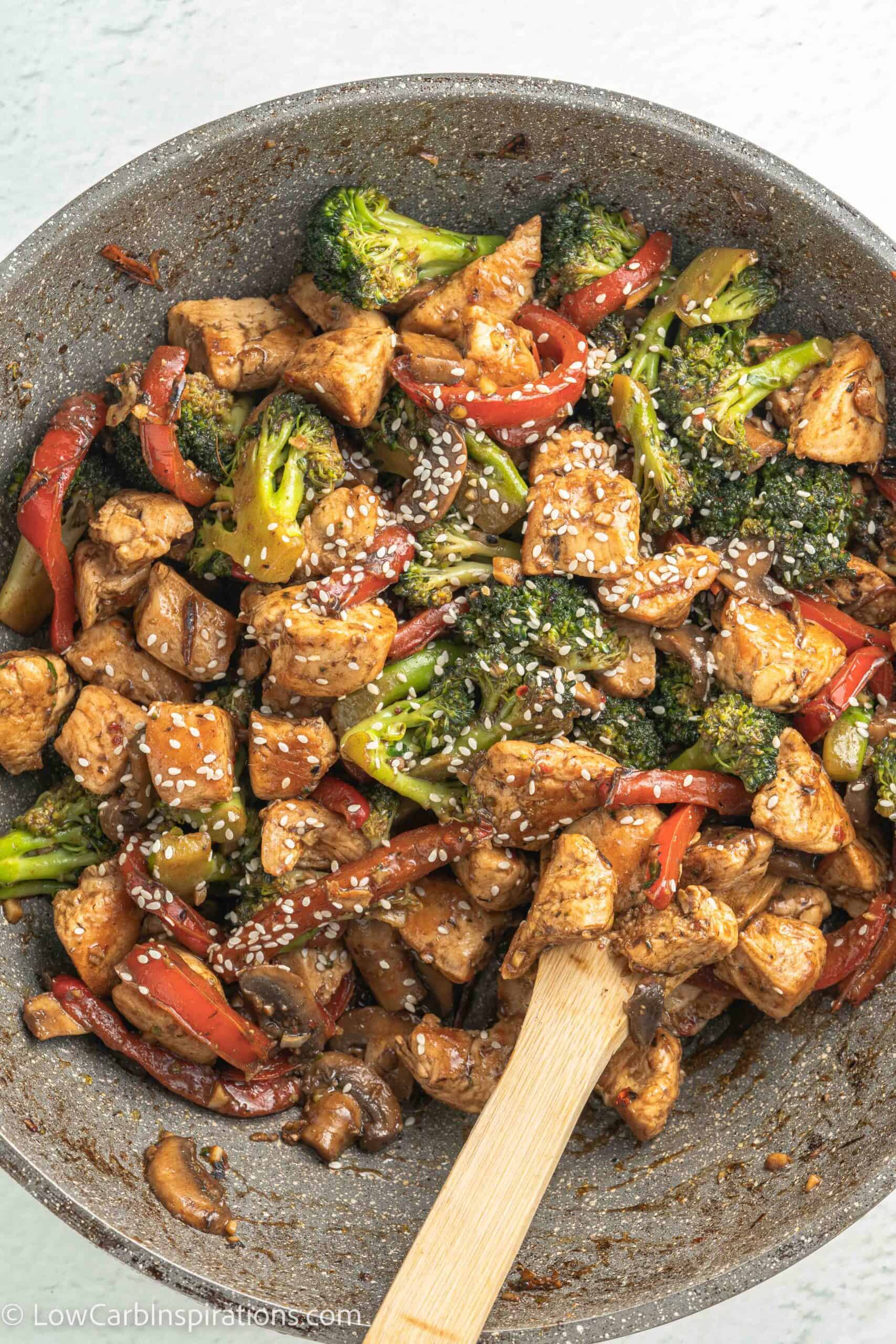 Healthy Chicken Broccoli Stir Fry Low Carb and KetoFriendly