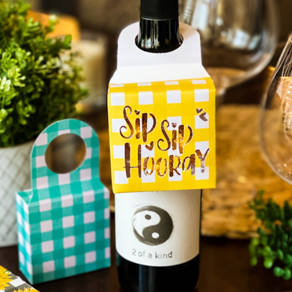 Sip Sip Hooray Wine Tag