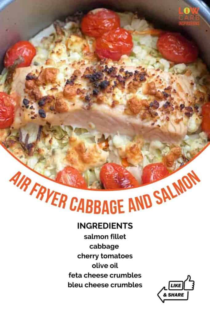 Air Fryer Cabbage and Crusted Salmon