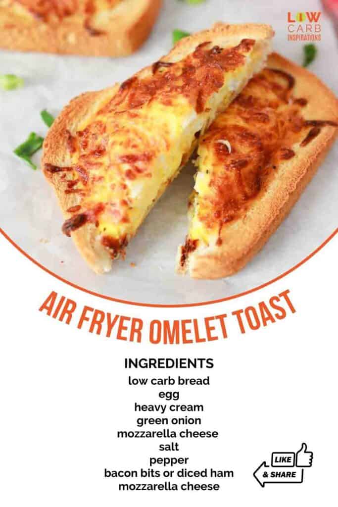 Air Fryer Omelet Toast