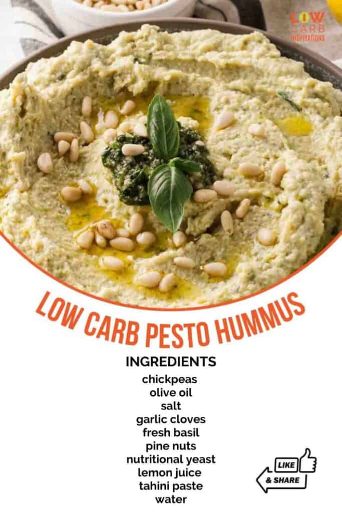 Low Carb Pesto Hummus Recipe