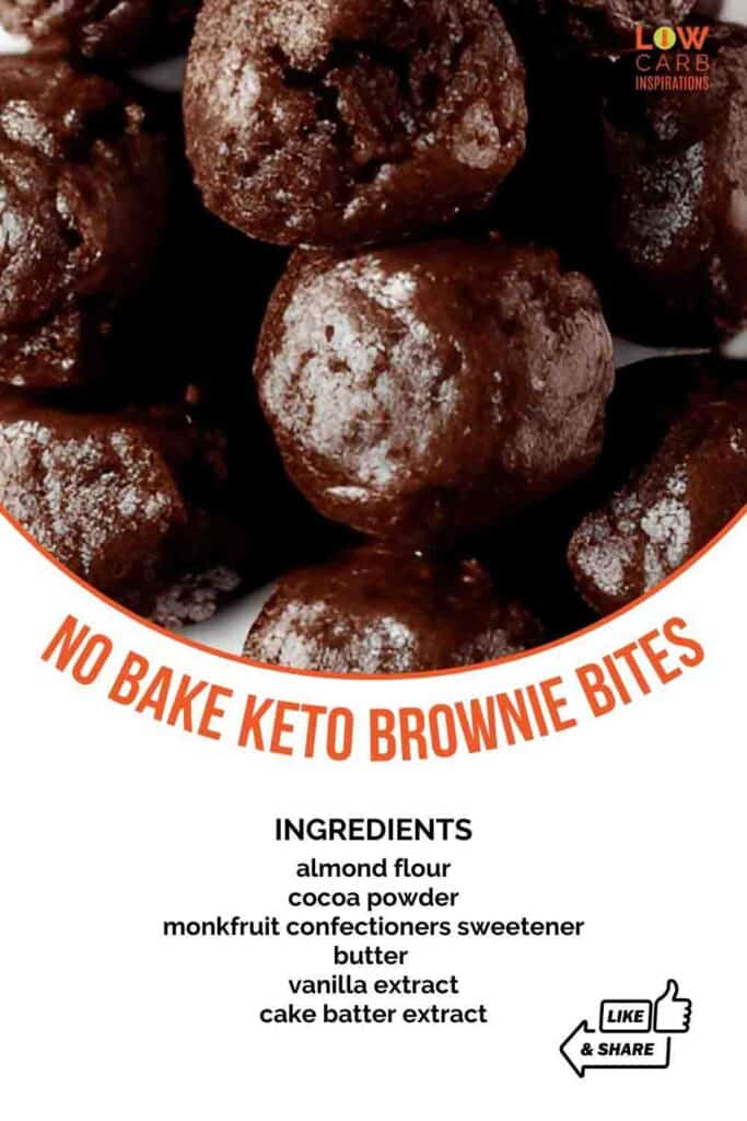 No Bake Keto Brownie Bites