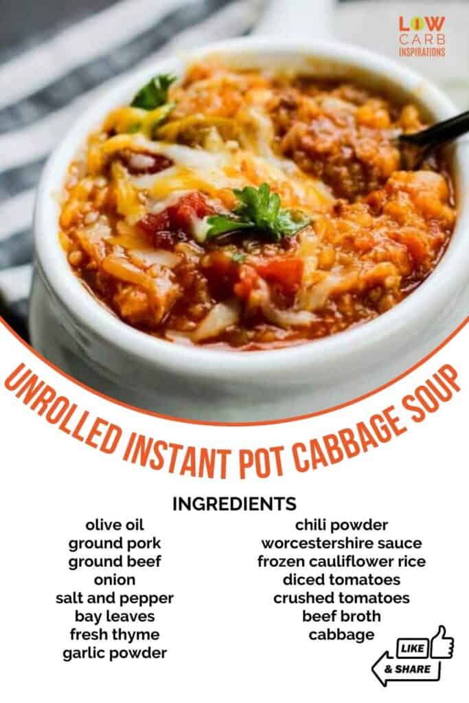 Unrolled Instant Pot Cabbage Soup